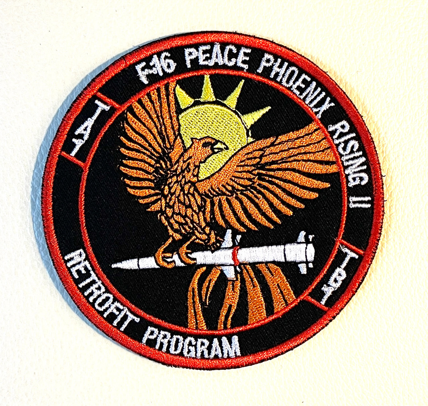 RBF現貨  F-16 PEACE PHOENIX 10CM PATCH 臂章 ARM-F16PPR *free shipping* 全球免運費