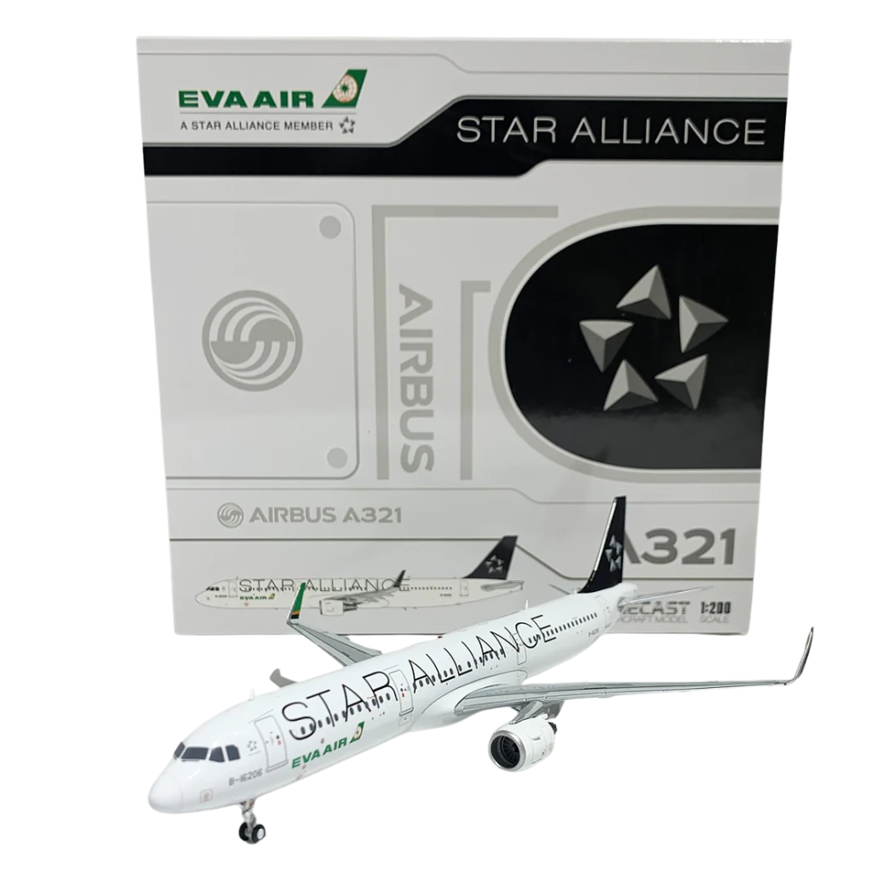 RBF現貨 JC 金屬 1/200 Eva Air A321 "Star Alliance" B XX20204 *free shipping* 全球免運費