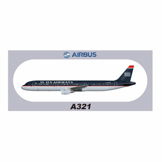 RBF現貨  US AIRWAYS A321 20x8.8CM STICKER 貼紙 S-R-321-167US *free shipping* 全球免運費