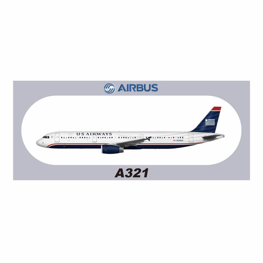 RBF現貨  US AIRWAYS A321 20x8.8CM STICKER 貼紙 S-R-321-538UW *free shipping* 全球免運費