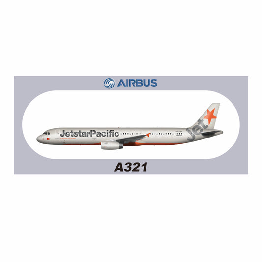 RBF現貨  JETSTAR A321 20x8.8CM STICKER 貼紙 S-R-321-A345 *free shipping* 全球免運費