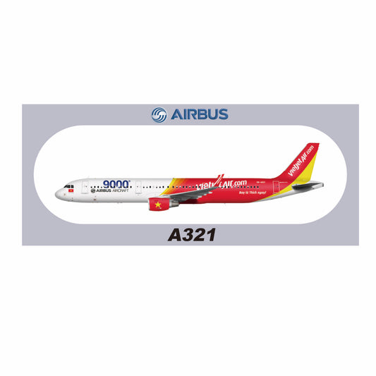 RBF現貨  VIETJET A321 20x8.8CM STICKER 貼紙 S-R-321-A651 *free shipping* 全球免運費