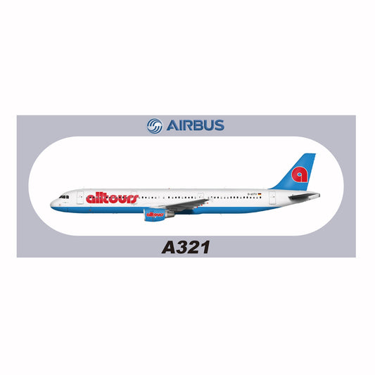 RBF-Aufkleber ALLTOURS A321 20 x 8,8 cm Aufkleber für SR-321-ASTV *kostenloser Versand*