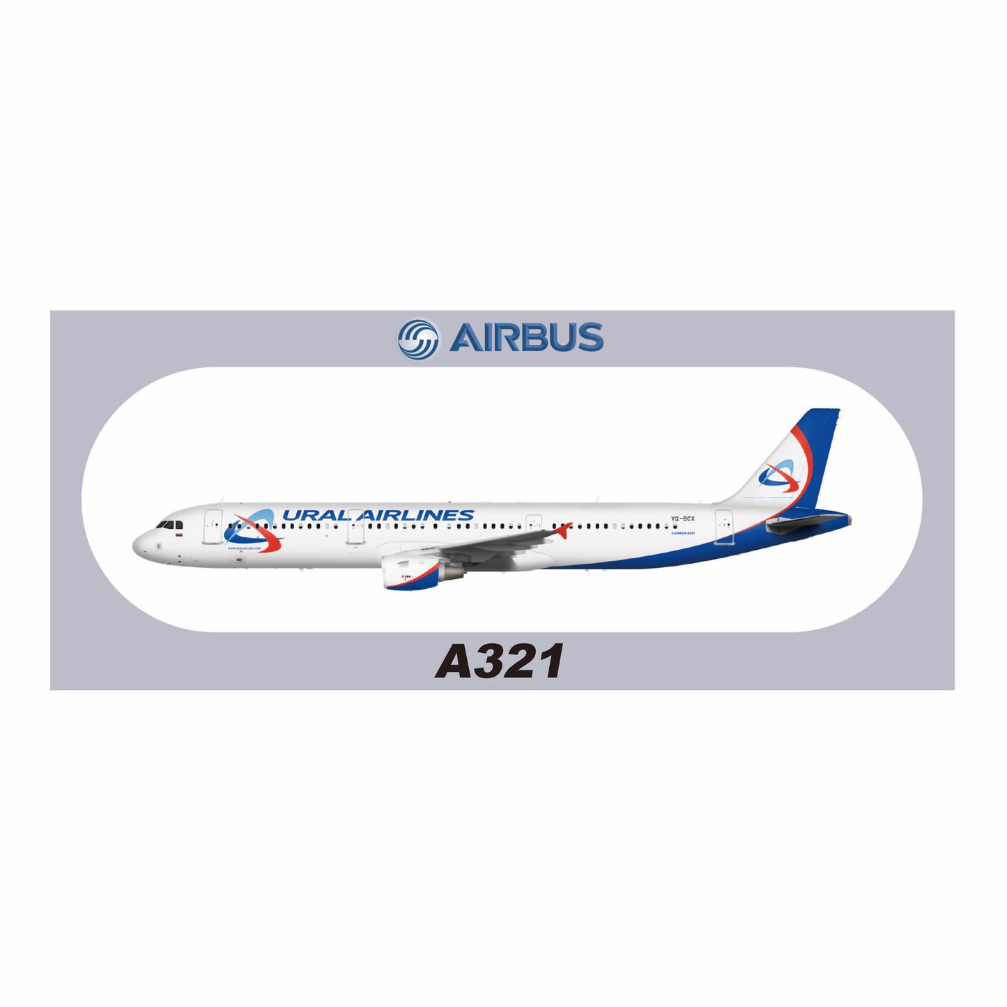RBF 在庫あり URAL A321 20x8.8CM ステッカー SR-321-BCX *送料無料*