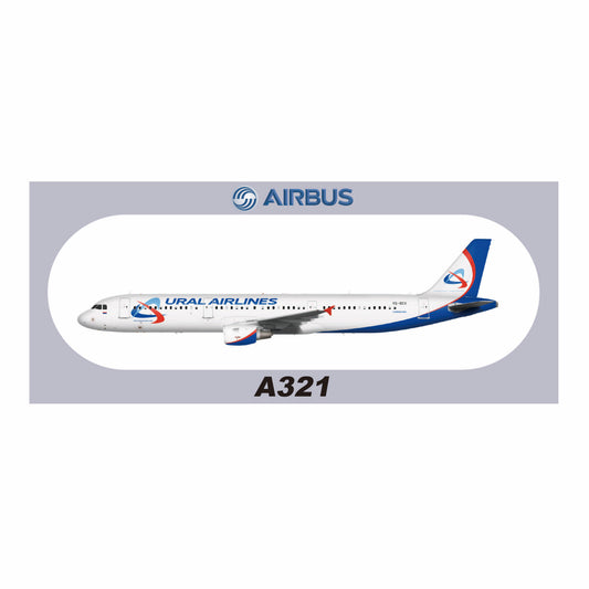 RBF現貨  URAL A321 20x8.8CM STICKER 貼紙 S-R-321-BCX *free shipping* 全球免運費