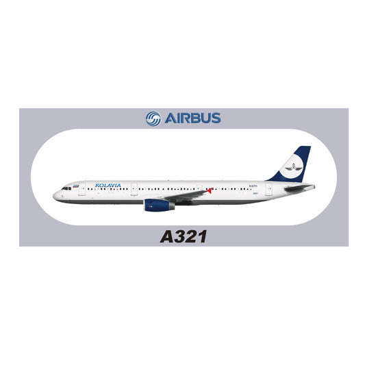 RBF現貨  KOLAVIA A321 20x8.8CM STICKER 貼紙 S-R-321-ETH *free shipping* 全球免運費