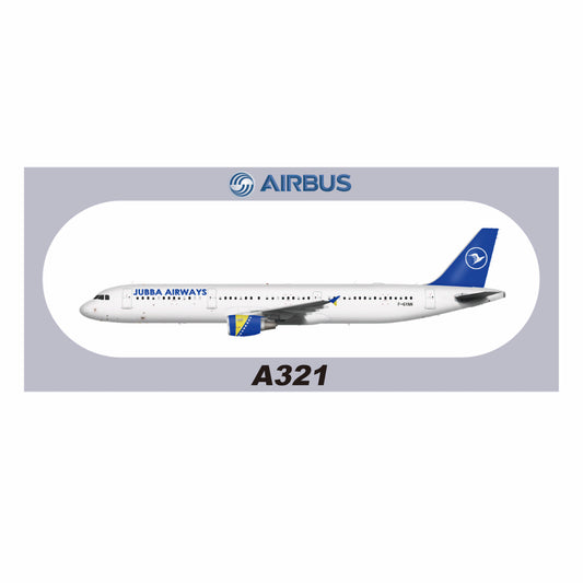 RBF現貨  JUBBA A321 20x8.8CM STICKER 貼紙 S-R-321-GYAN *free shipping* 全球免運費