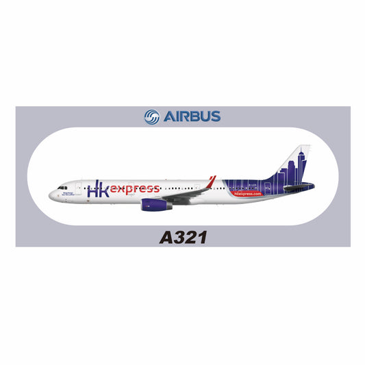 RBF在庫あり HK EXPRESS A321 20x8.8CM ステッカー SR-321-LEG *送料無料* 世界中送料無料