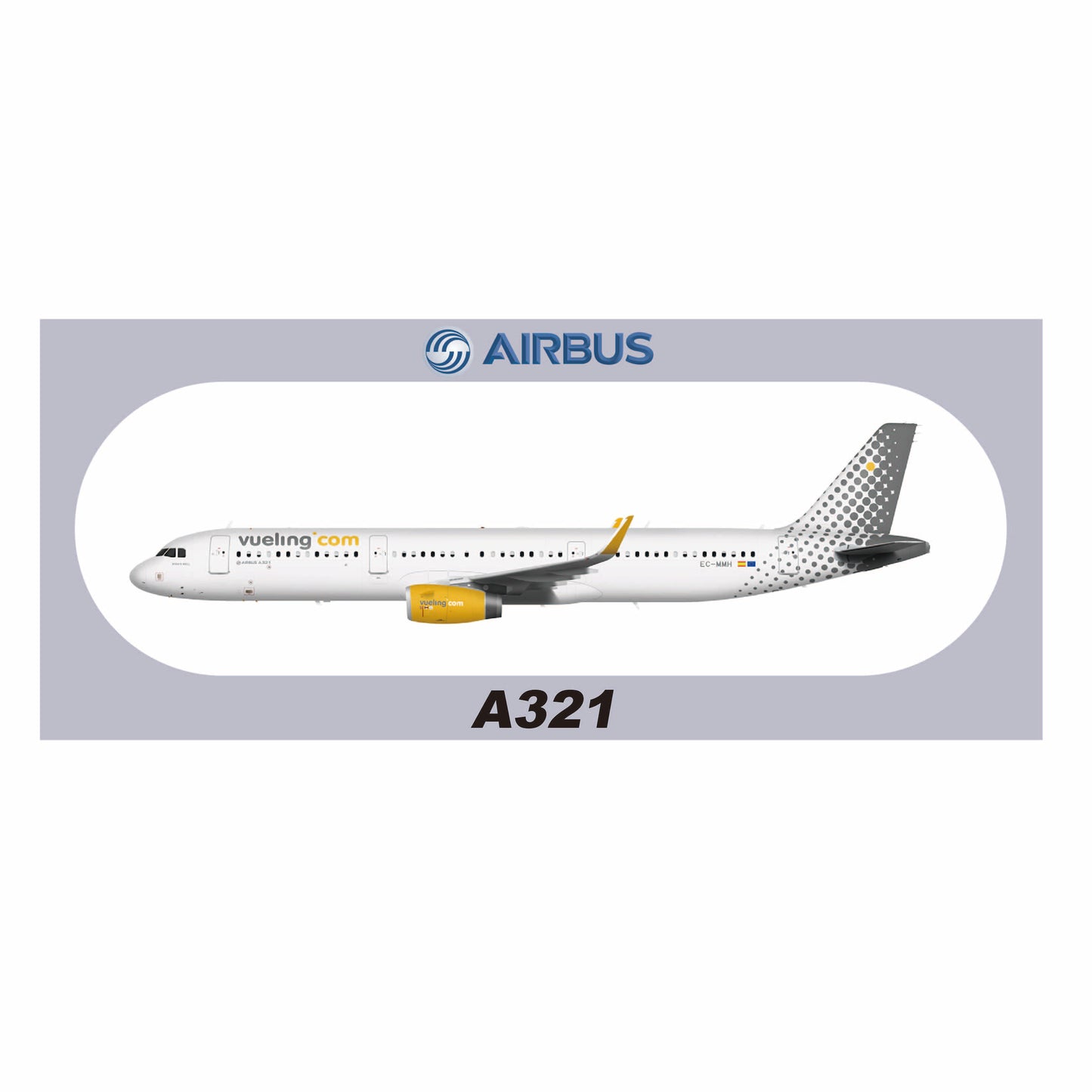 RBF VUELING A321 20x8.8CM ステッカー SR-321-MMH - 在庫あり *送料無料* (世界中送料無料)
