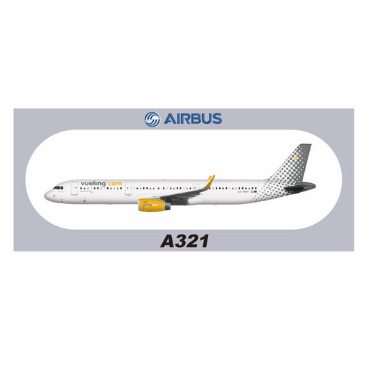 RBF現貨  VUELING A321 20x8.8CM STICKER 貼紙 S-R-321-MMH *free shipping* 全球免運費
