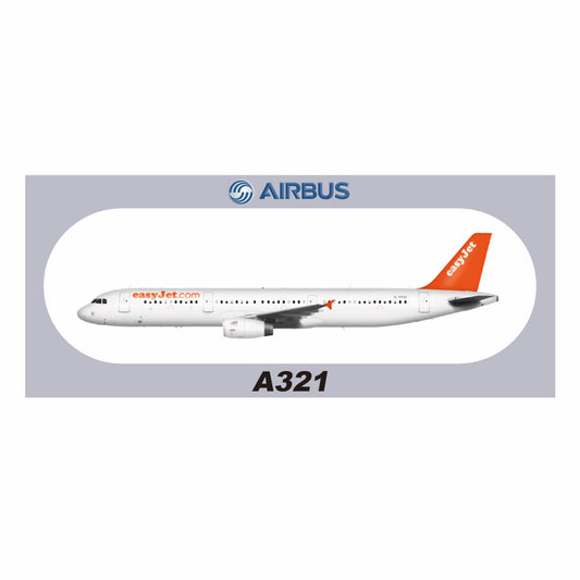 RBF EasyJet A321 20x8.8CM ステッカー SR-321-TTID *送料無料* (世界中送料無料)