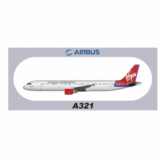 RBF現貨  VIRGIN A321 20x8.8CM STICKER 貼紙 S-R-321-VATH *free shipping* 全球免運費