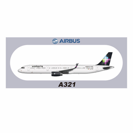 RBF現貨  VOLARIS A321 20x8.8CM STICKER 貼紙 S-R-321-VLH *free shipping* 全球免運費