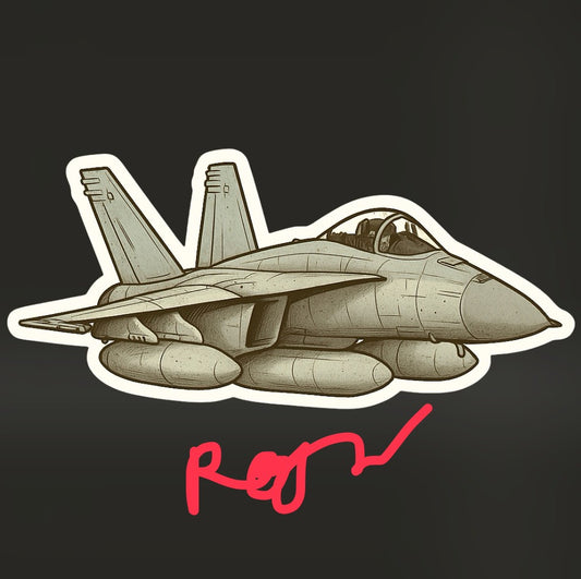 RBF 在庫あり F-18 10CM ステッカー S10-F18 *送料無料* 世界中送料無料
