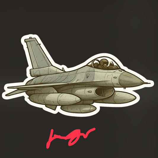 RBF現貨  F-16 10CM STICKER 貼紙 S10-F16A *free shipping* 全球免運費