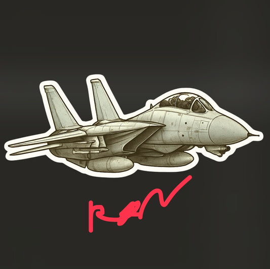RBF現貨  F-14 10CM STICKER 貼紙 S10-F14 *free shipping* 全球免運費