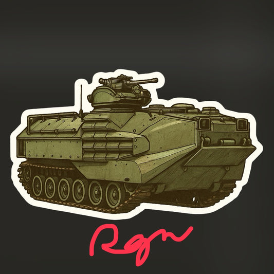 RBF現貨 AAV-7 10CM STICKER 貼紙 S10-AAV7 *kostenloser Versand* 全球免運費