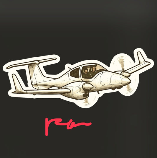 RBF現貨  DA-42 10CM STICKER 貼紙 S10-DA42 *free shipping* 全球免運費