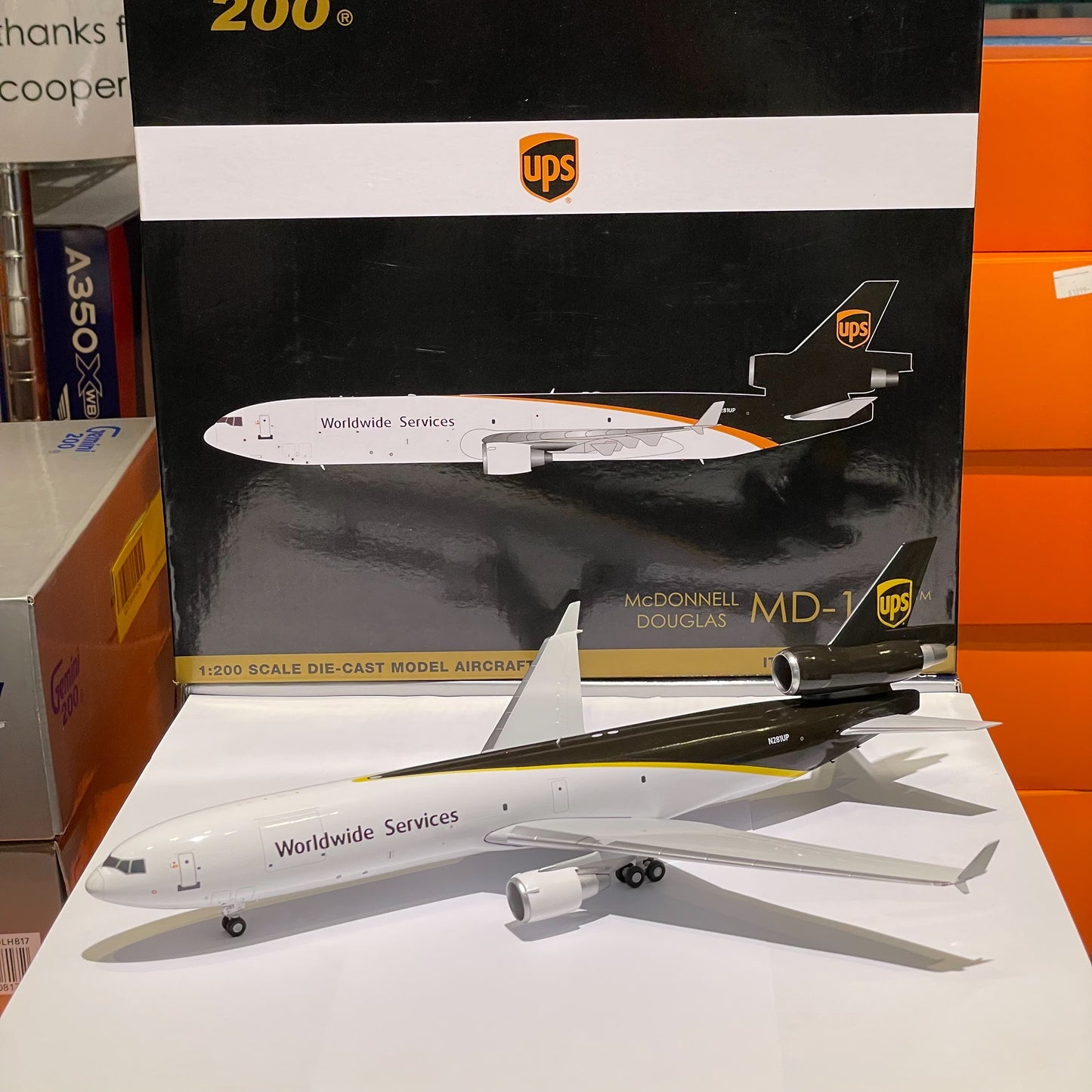 RBF絕版 GJ 金屬 1:200 UPS MD-11F N281UP G2UPS977 *free shipping* 全球免運費