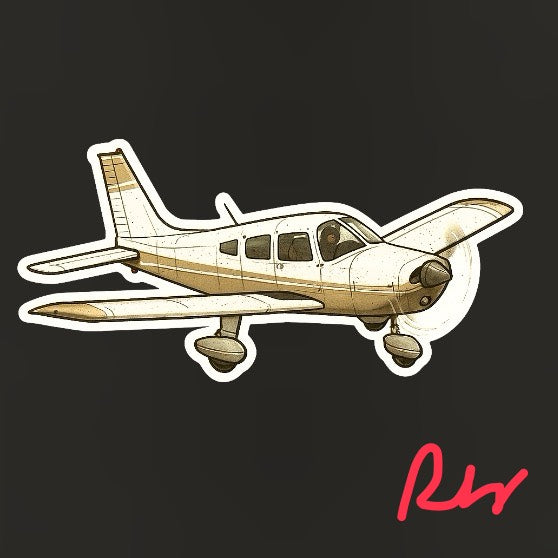 RBF現貨  PA-28 10CM STICKER 貼紙 S10-PA28 *free shipping* 全球免運費
