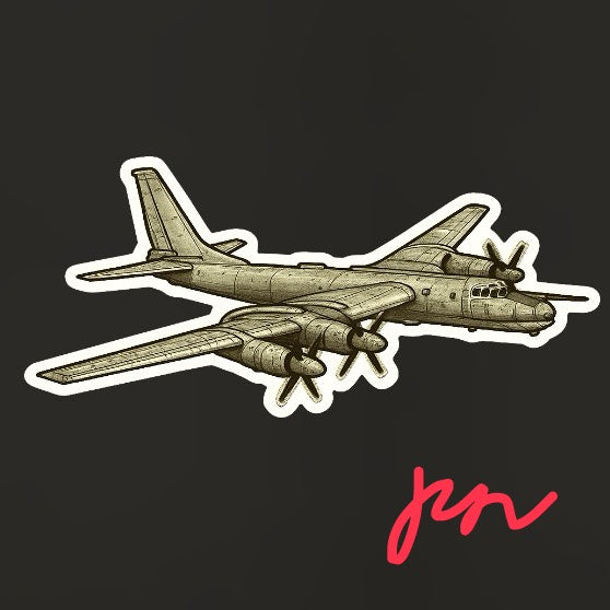 RBF現貨  TU-95 10CM STICKER 貼紙 S10-TU95 *free shipping* 全球免運費