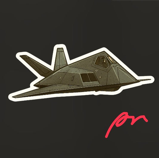 RBF現貨  F-117 10CM STICKER 貼紙 S10-F117 *free shipping* 全球免運費