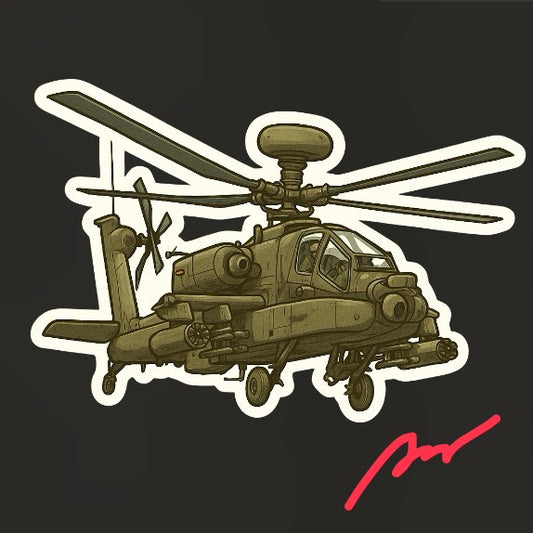 RBF現貨  AH-64 10CM STICKER 貼紙 S10-AH64 *free shipping* 全球免運費