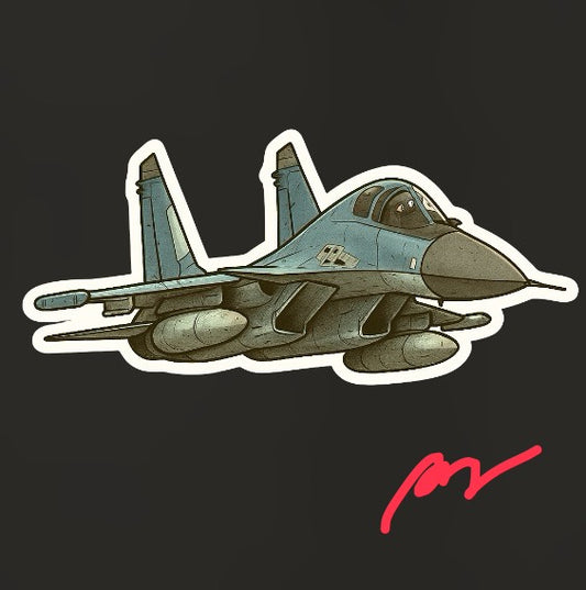 RBF現貨  SU-34 10CM STICKER 貼紙 S10-SU34 *free shipping* 全球免運費