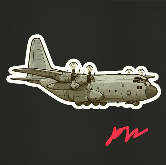 RBF現貨  C-130 10CM STICKER 貼紙 S10-C130GR *free shipping* 全球免運費