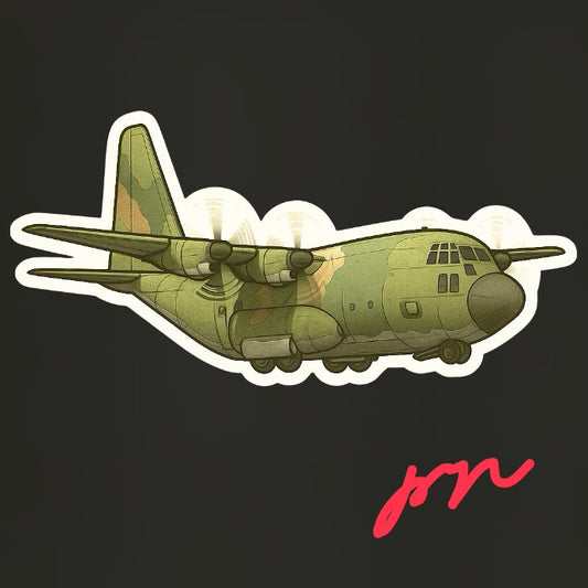 RBF現貨  C-130 10CM STICKER 貼紙 S10-C130G *free shipping* 全球免運費
