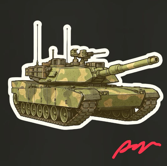 RBF現貨  M1A2 10CM STICKER 貼紙 S10-M1A2T *free shipping* 全球免運費