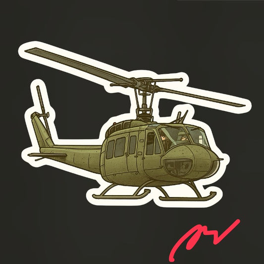 RBF現貨  UH-1 10CM STICKER 貼紙 S10-UH1 *free shipping* 全球免運費