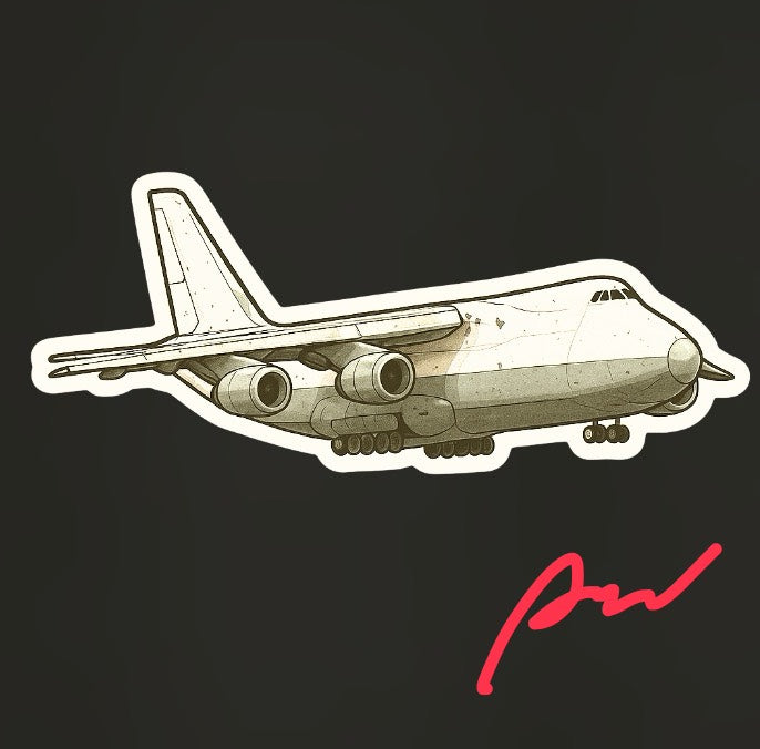 RBF現貨  AN-124 10CM STICKER 貼紙 S10-AN124 *free shipping* 全球免運費
