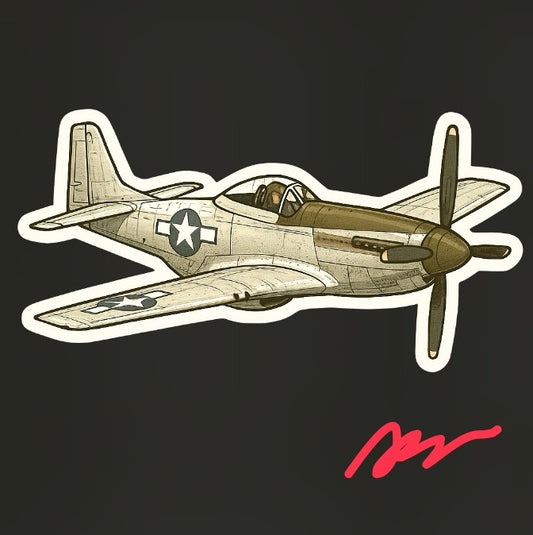 RBF現貨  P-51 10CM STICKER 貼紙 S10-P51 *free shipping* 全球免運費