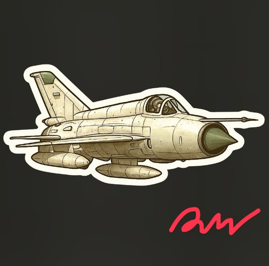 RBF現貨  MIG-21 10CM STICKER 貼紙 S10-MIG21 *free shipping* 全球免運費