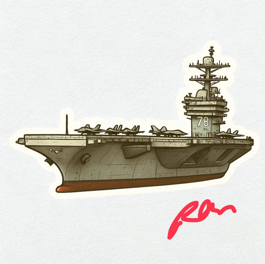 RBF現貨  CVN-78 10CM STICKER 貼紙 S10-CVN78 *free shipping* 全球免運費