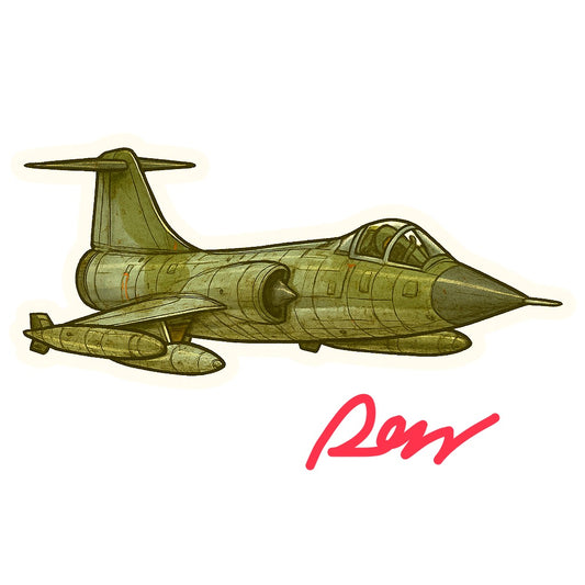 RBF現貨  F-104 10CM STICKER 貼紙 S10-F104G *free shipping* 全球免運費