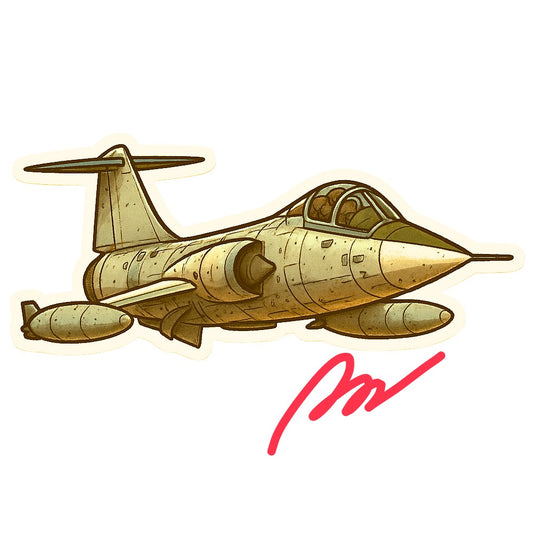 RBF現貨  F-104 10CM STICKER 貼紙 S10-F104GR *free shipping* 全球免運費