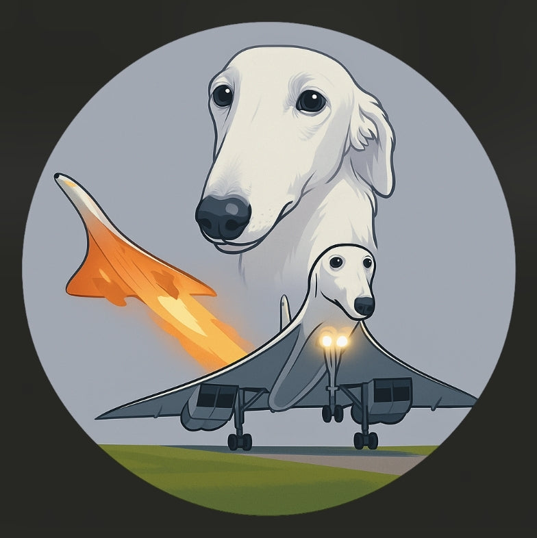 RBF現貨  CONCORDE 10CM STICKER 貼紙 S10-CONCDOG *free shipping* 全球免運費