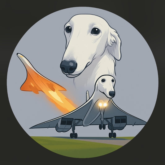 RBF現貨  CONCORDE 10CM STICKER 貼紙 S10-CONCDOG *free shipping* 全球免運費