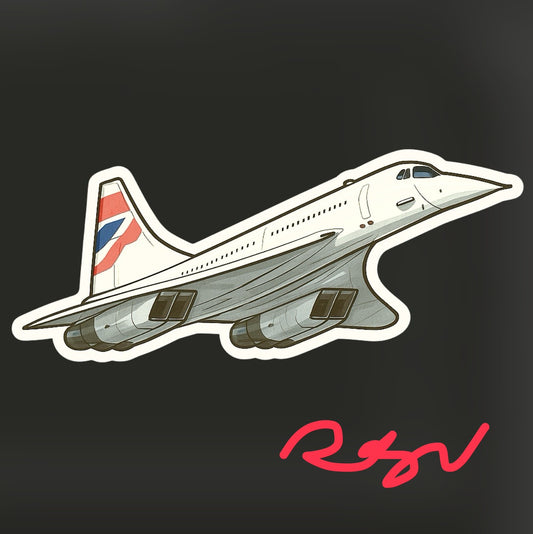 RBF現貨  Concorde 10CM STICKER 貼紙 S10-CONC *free shipping* 全球免運費