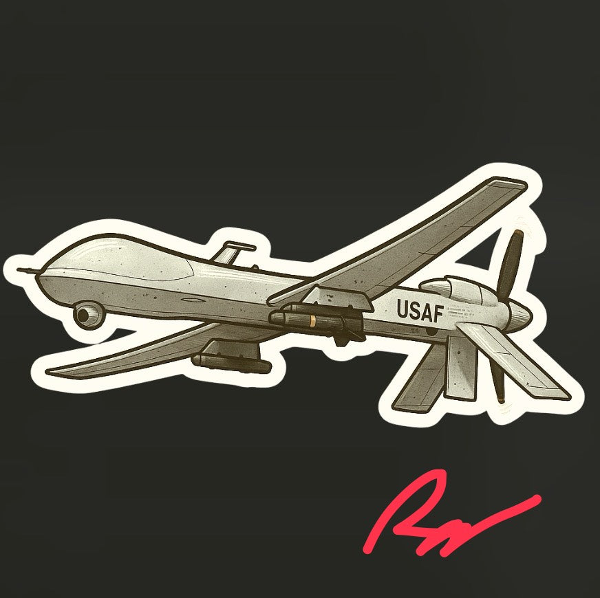 RBF現貨  MQ-1 10CM STICKER 貼紙 S10-MQ1 *free shipping* 全球免運費