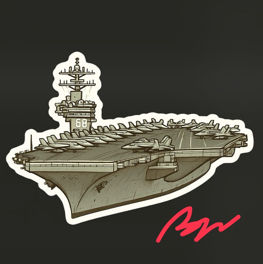 RBF現貨  NIMIZ CVN-68 10CM STICKER 貼紙 S10-NMZ *free shipping* 全球免運費