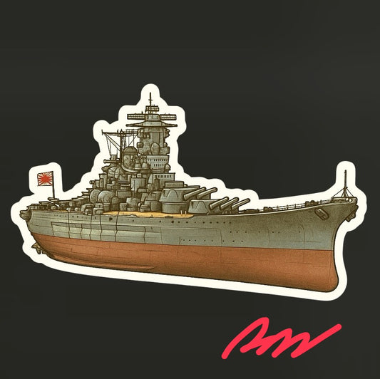 RBF現貨  YAMATO BATTLESHIP 10CM STICKER 貼紙 S10-YMT *free shipping* 全球免運費