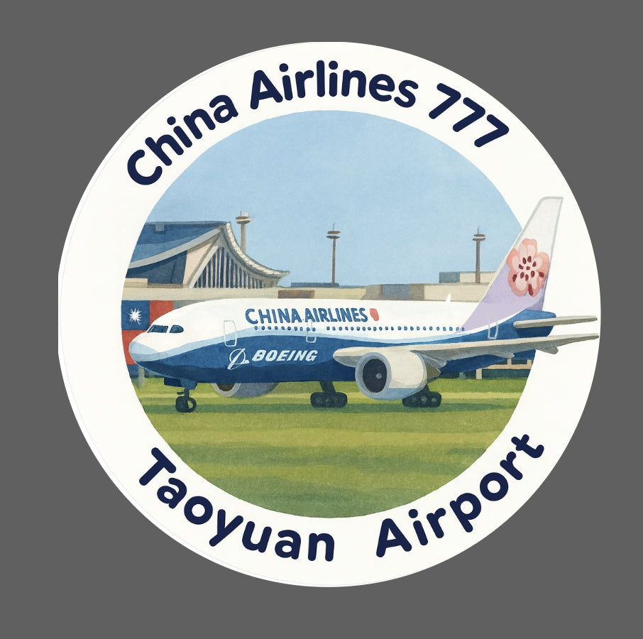 RBF現貨 TAOYUAN AIRPORT STICKER 10CM 貼紙 S10-CA7TA *kostenloser Versand* 全球免運費