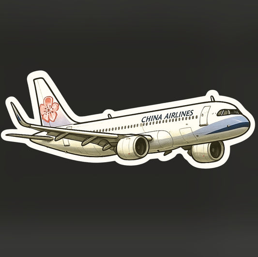 RBF現貨  CHINA AIRLINES A321 10CM STICKER 貼紙 S10-CI321 *free shipping* 全球免運費