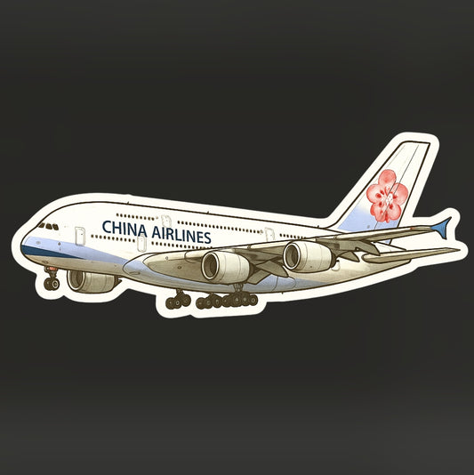 RBF現貨  CHINA AIRLINES A380 10CM STICKER 貼紙 S10-CI388 *free shipping* 全球免運費