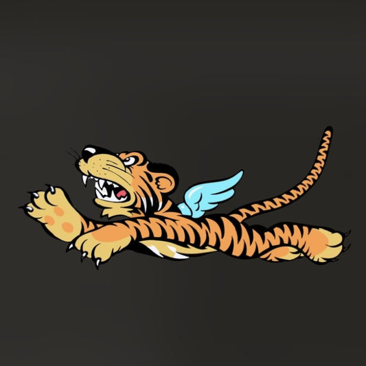 RBF現貨  FLYING TIGER 10CM STICKER 貼紙 S10-FT *free shipping* 全球免運費