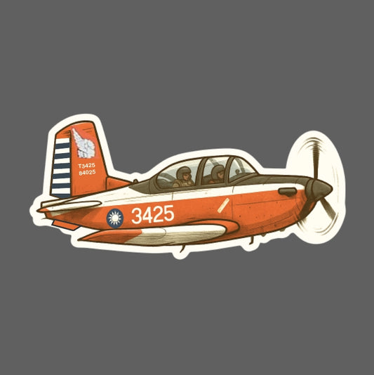 RBF現貨  ROCAF T-34 10CM STICKER 貼紙 S10-3425 *free shipping* 全球免運費