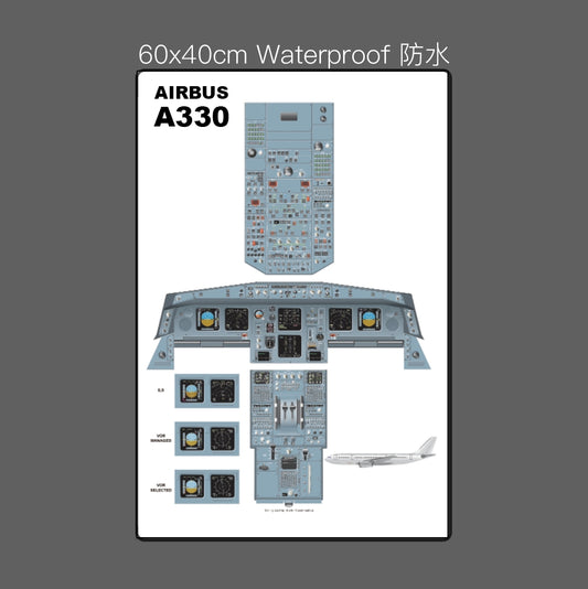 RBF絕版  A330 Cockpit diagram pad 桌墊 PAD6040-332C *free shipping* 全球免運費